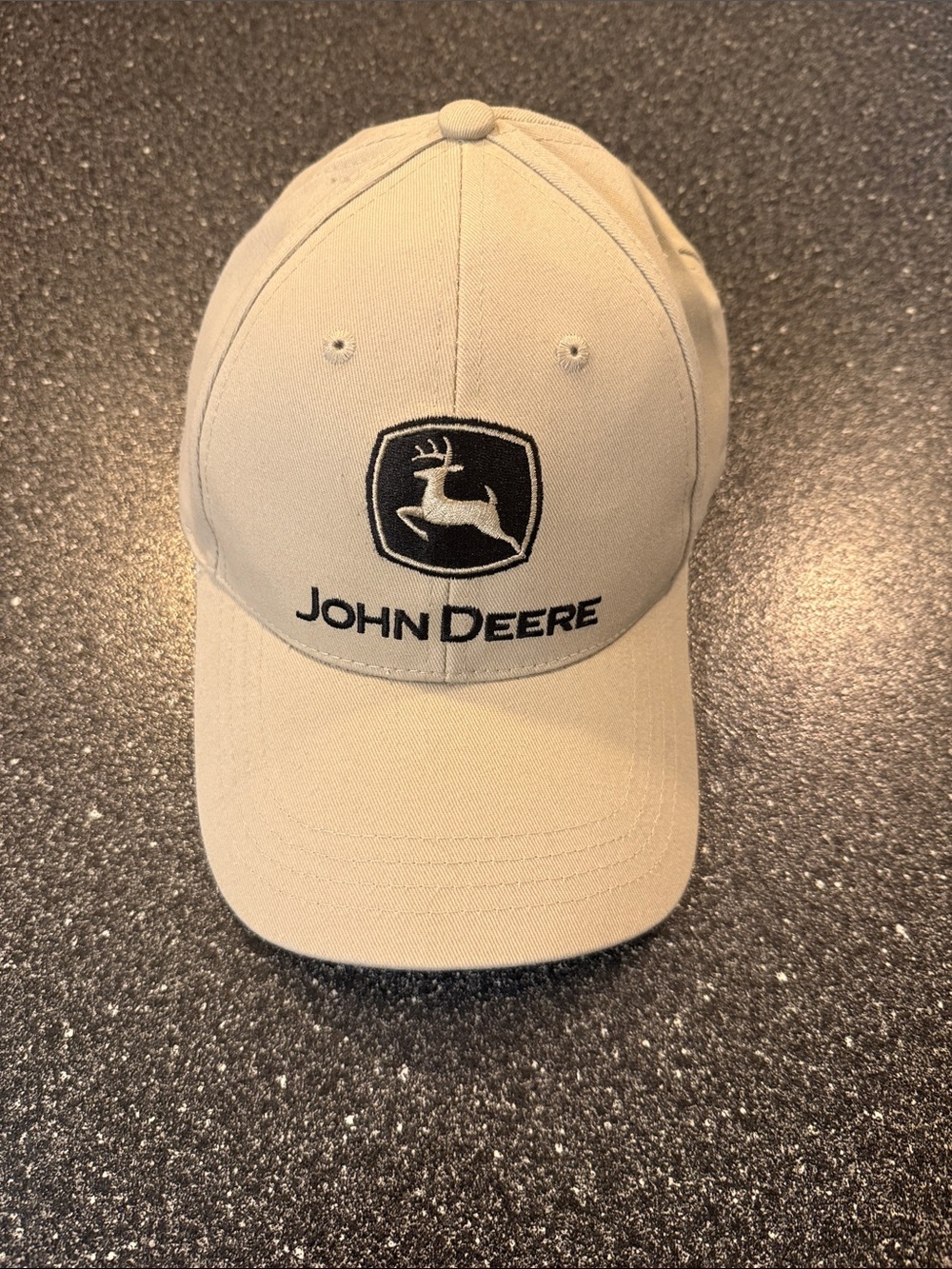John Deere Tan Baseball Cap with Black Logo